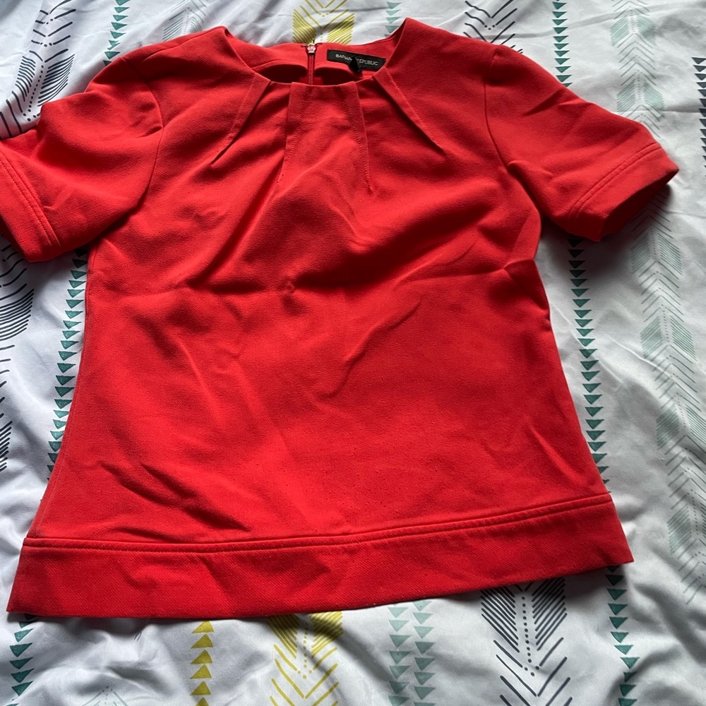 Coral banana republic blouse